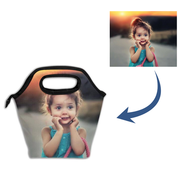 personalized photo lunch bag