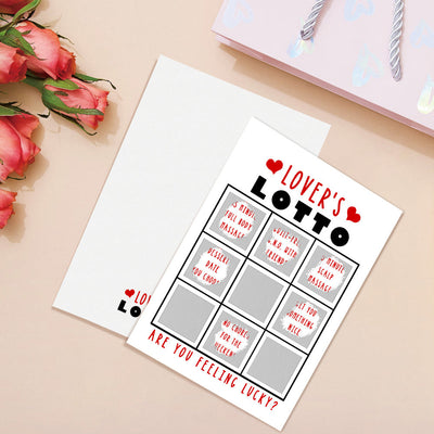 Lover's Lotto Scratch Card Valentine's Day Surprise Funny Scratch off Card - mysiliconefoodbag