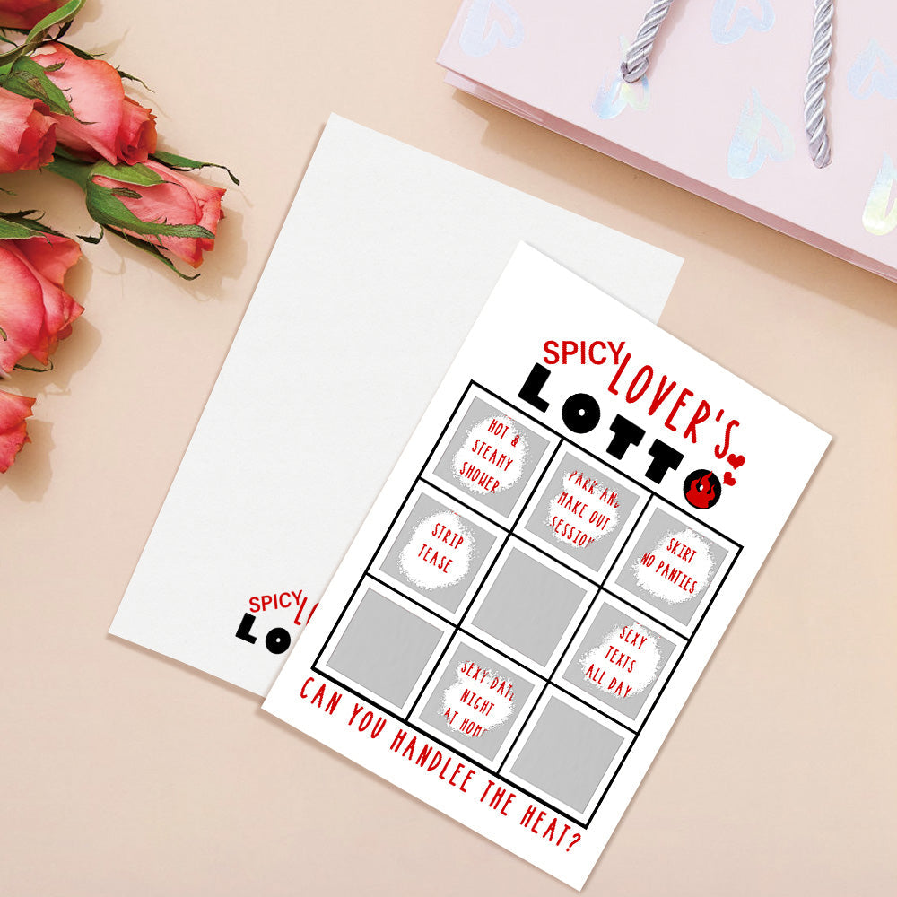 Lover's Lotto Scratch Card Valentine's Day Surprise Funny Scratch off Card