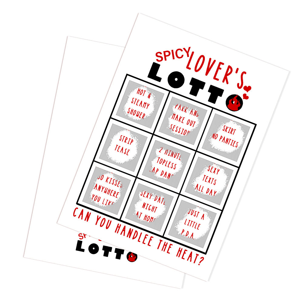 Lover's Lotto Scratch Card Valentine's Day Surprise Funny Scratch off Card