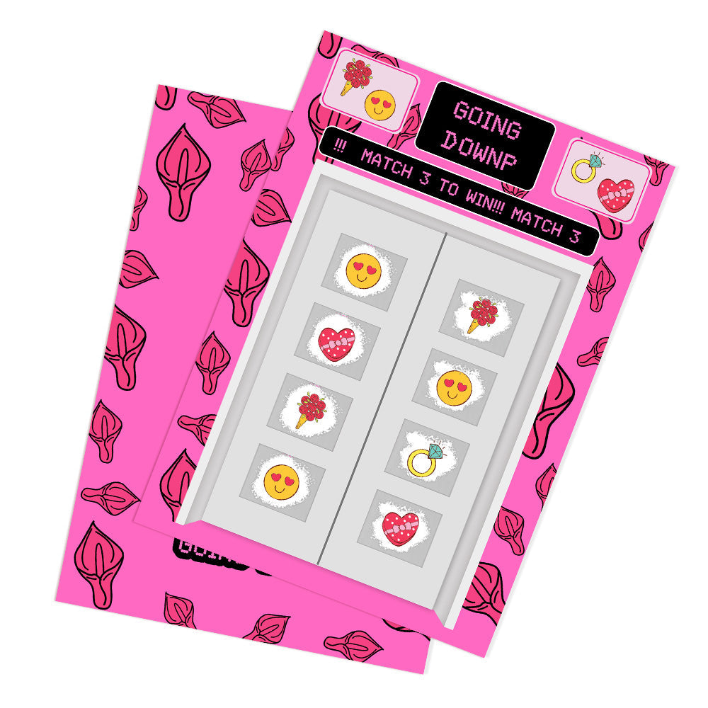 Going Down Scratch Card Valentine's Day Surprise Funny Scratch off Card