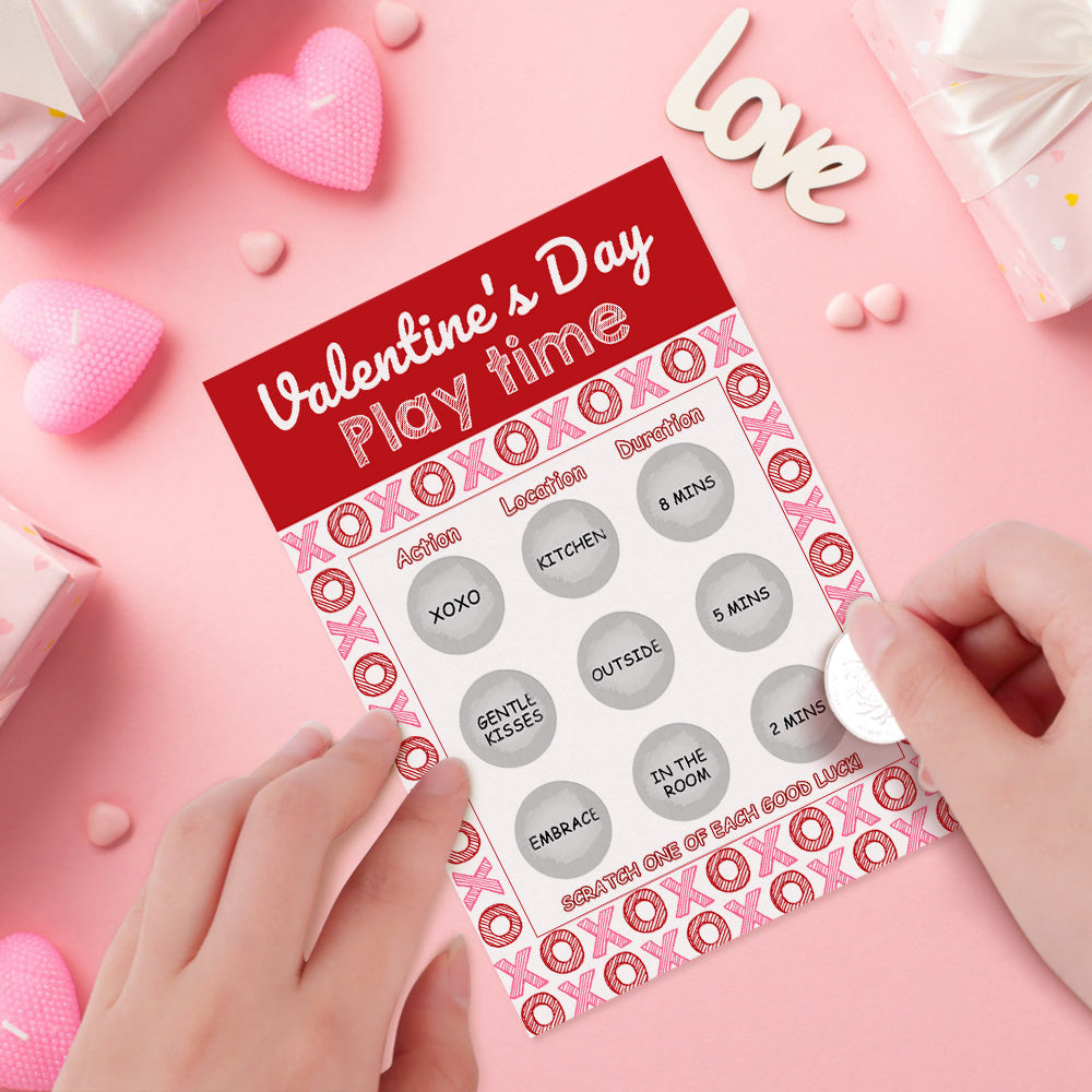 Naughty Play Time Scratch Card Funny Valentine's Day Scratch off Card
