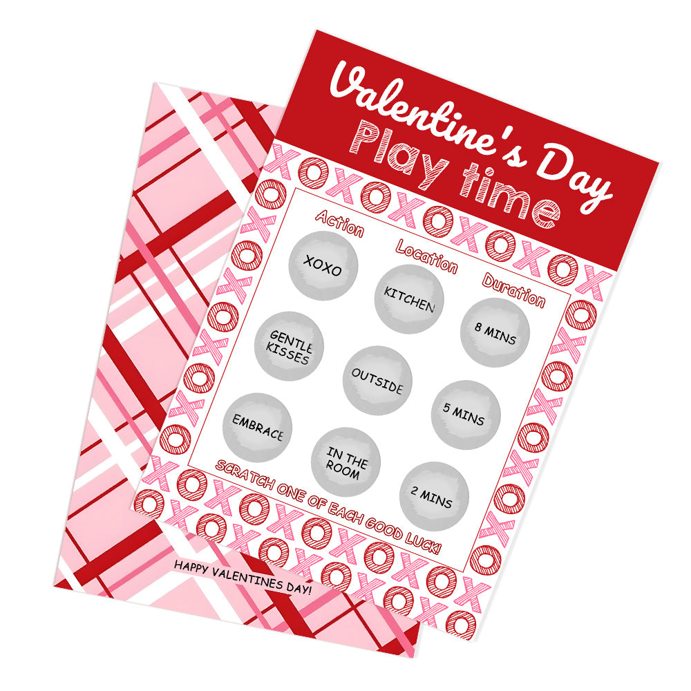 Naughty Play Time Scratch Card Funny Valentine's Day Scratch off Card