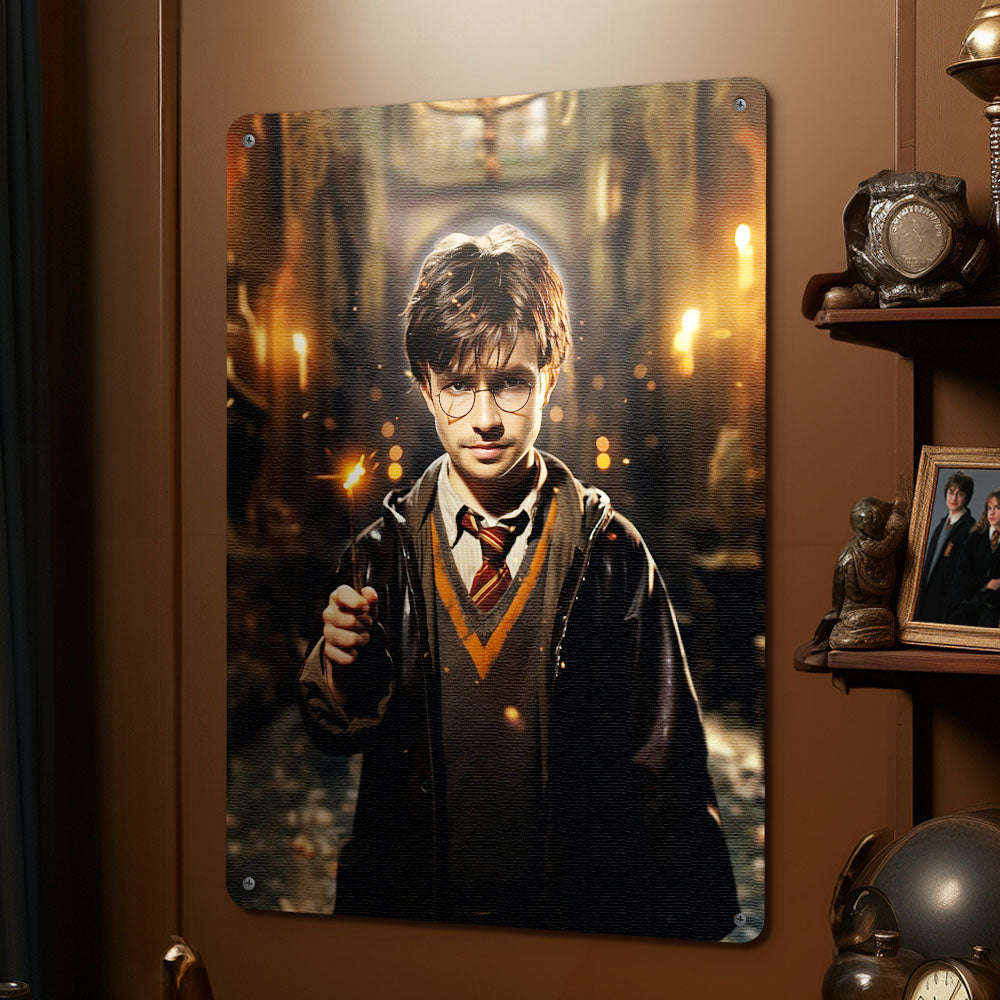 Personalized Face Harry Potter Metal Poster Custom Photo Gifts for Son / Kids