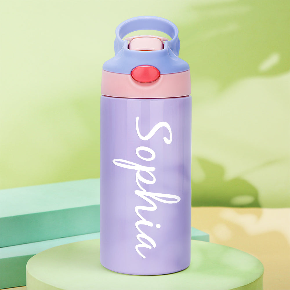 Personalized Name Water Bottles Custom 12oz Water Bottles Cute Back to School Gifts for Kids