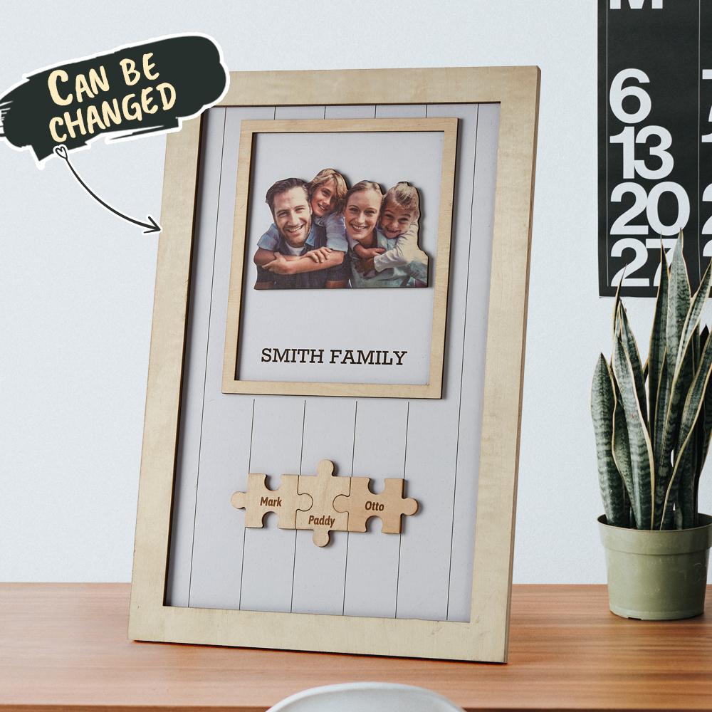 Mother's Day Box Frame Custom Wooden Photo Puzzle Picture Frame