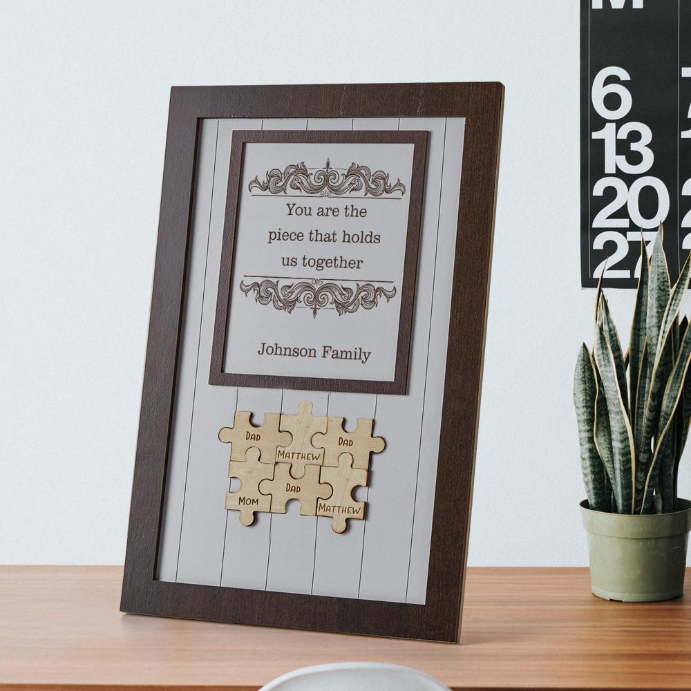 Mom Piece That Holds Us Together Frame Mum Puzzle Sign Gift for Mum