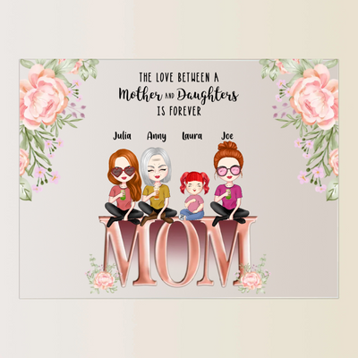 Mother's Day Gift Personalized Acrylic Plaque Mother and Children Best Friends