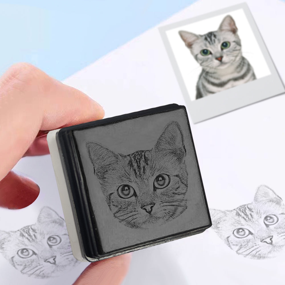 Custom Portrait Stamp Personalized Photo Pet Stamps Gifts for Pet Lover