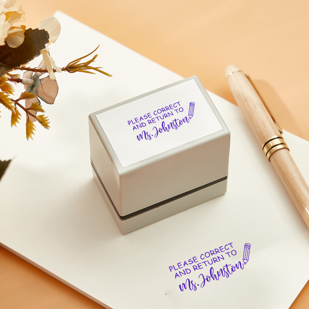 Custom Teacher Stamp Personalized Grading Classroom Stamp Gifts for Teacher