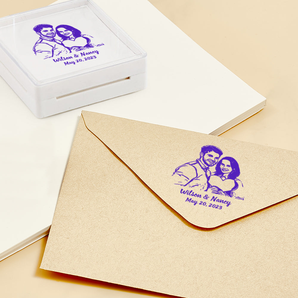 Custom Portrait Stamps Personalized Funny Stamp Gift for Birthday or Wedding