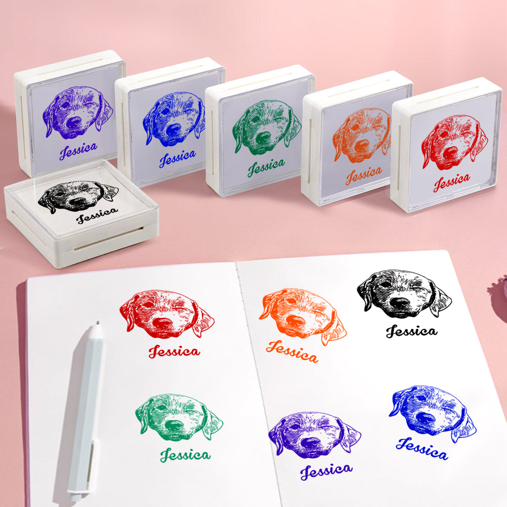 Custom Portrait Stamps Personalized Funny Pet Stamp Gift for Him and Her