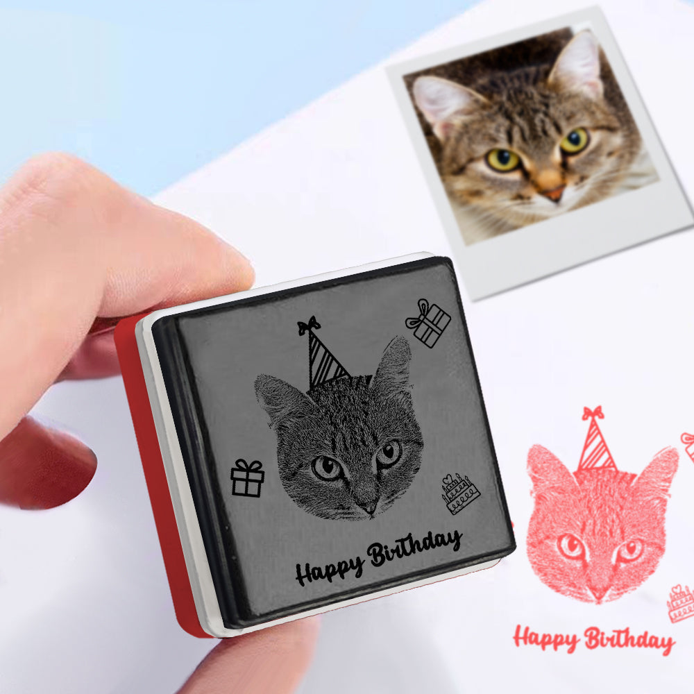 Custom Portrait Stamp Personalized Photo Stamps Gifts for Birthday