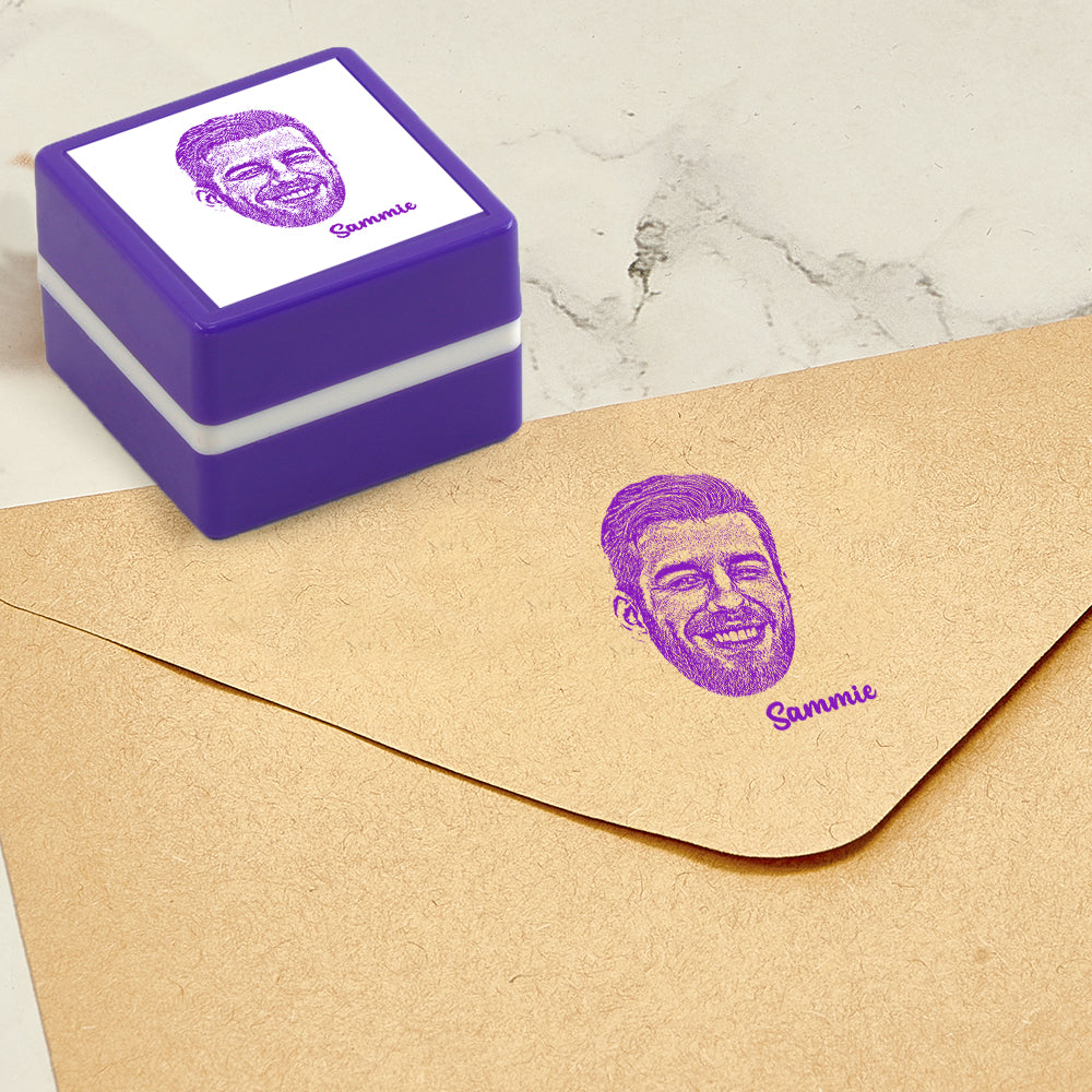 Personalized Portrait Stamp Custom with Name Stamps Funny Gifts