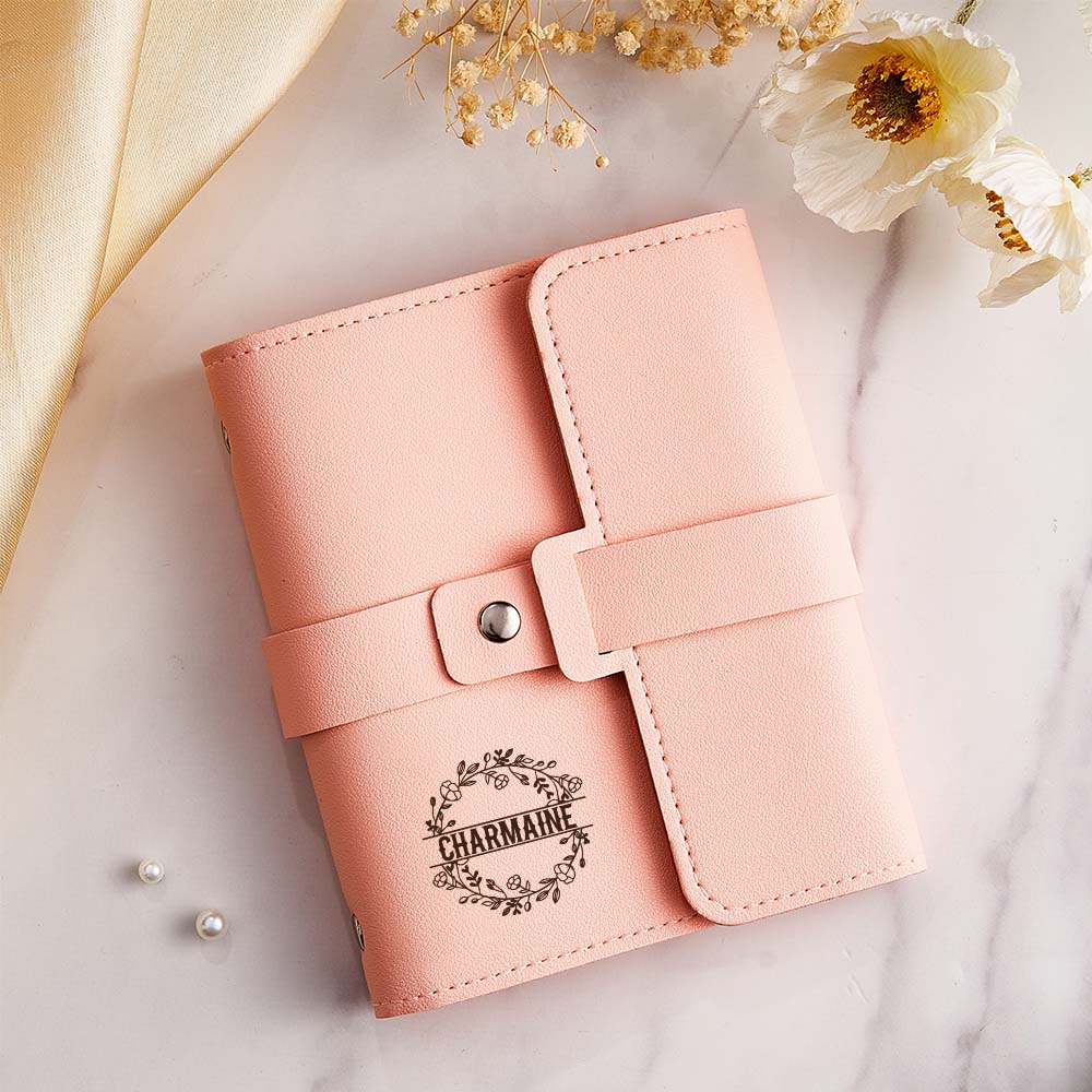 Custom Engraved Earring Storage Bag Multifunctional Personalized Travel Jewelry Organizer Gift for Her