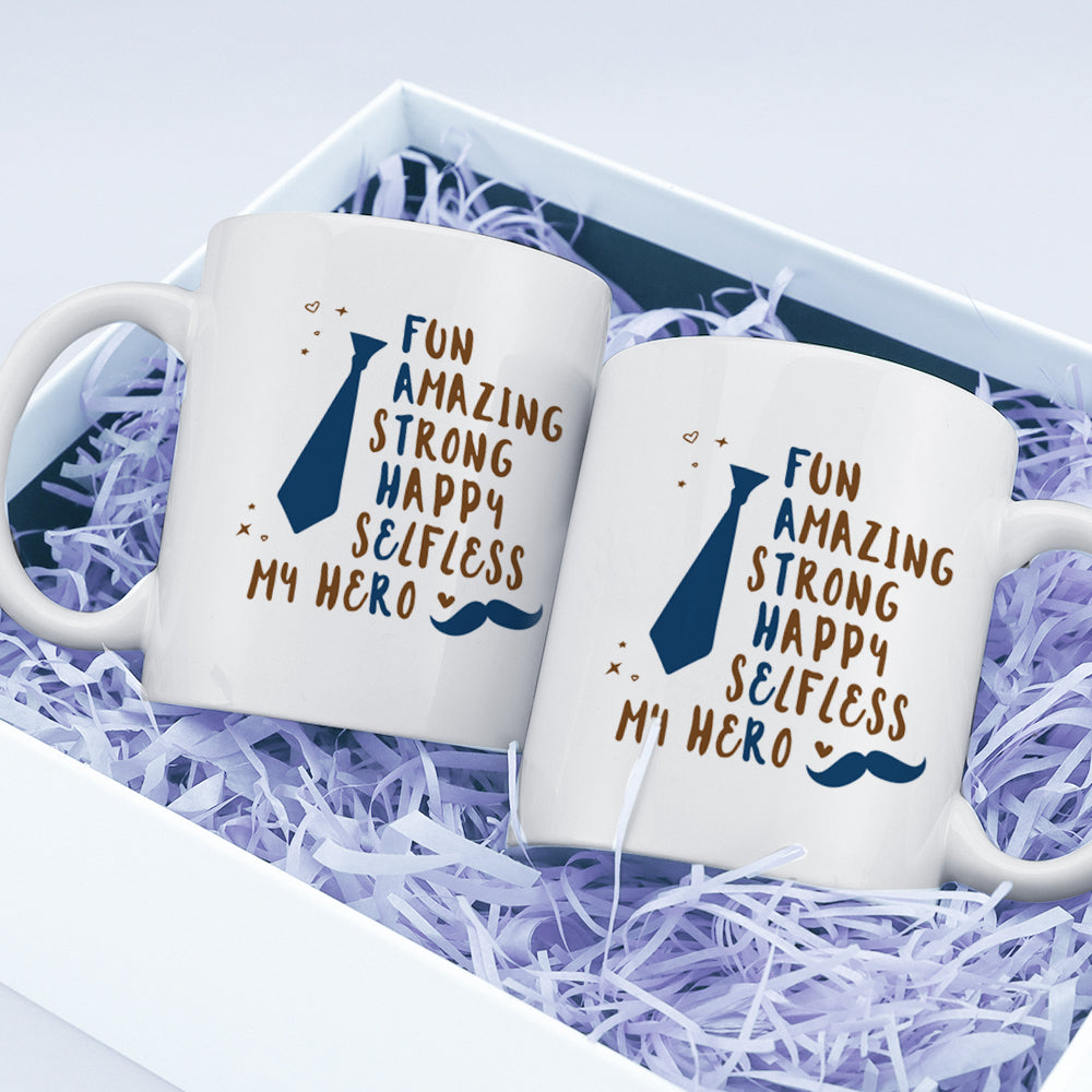 Crossword Acrostic Gift Mug for Father