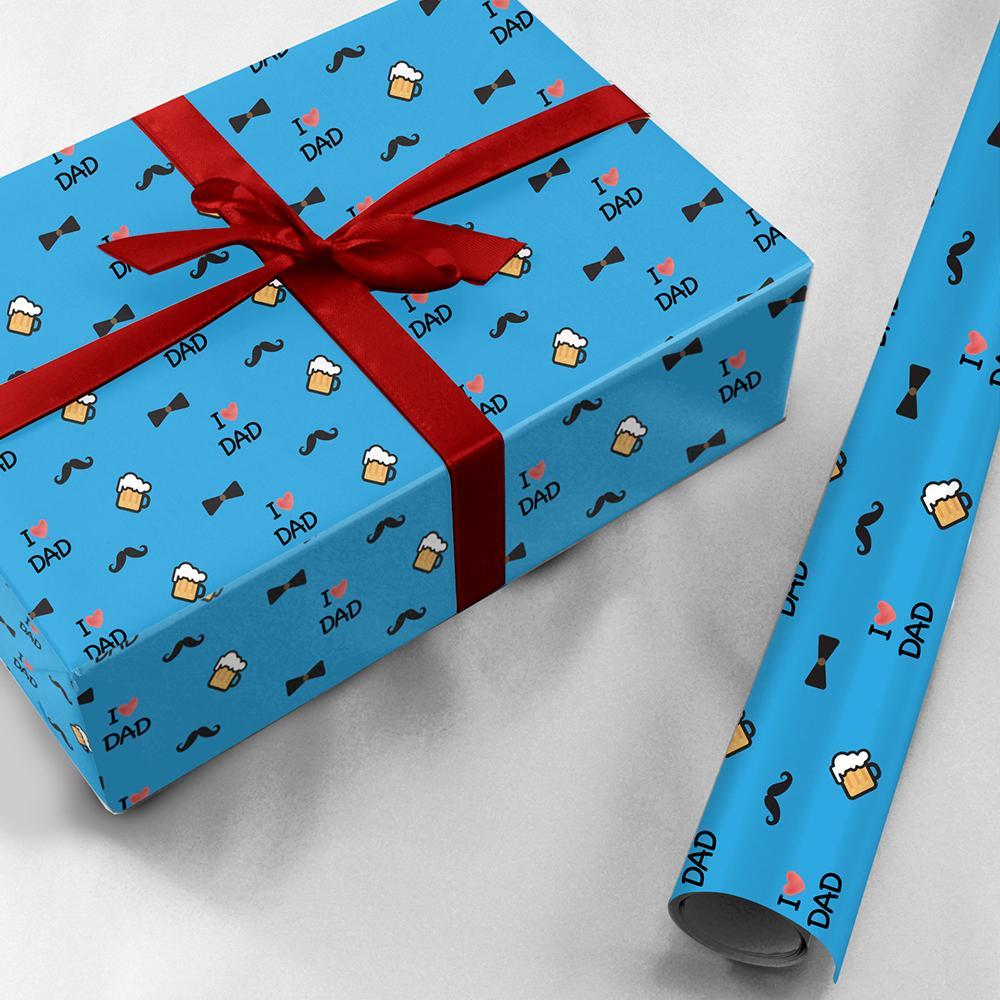 Custom Text Christmas Gift Wrapping Paper