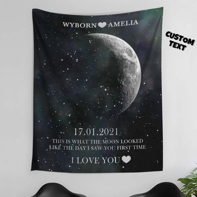 Custom Moon Phase Tapestry Gifts for Her Home Wall Decor - mysiliconefoodbag
