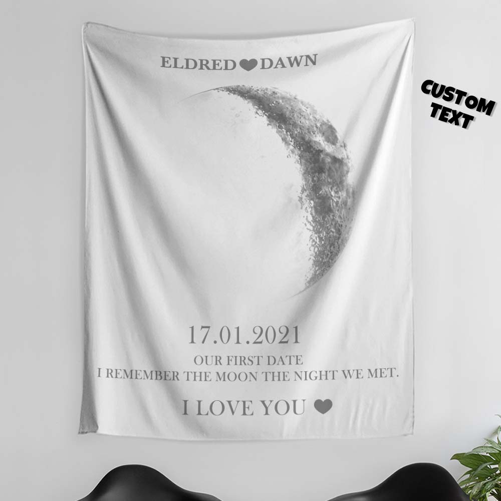 Custom Moon Phase Tapestry Gifts for Her Home Wall Decor