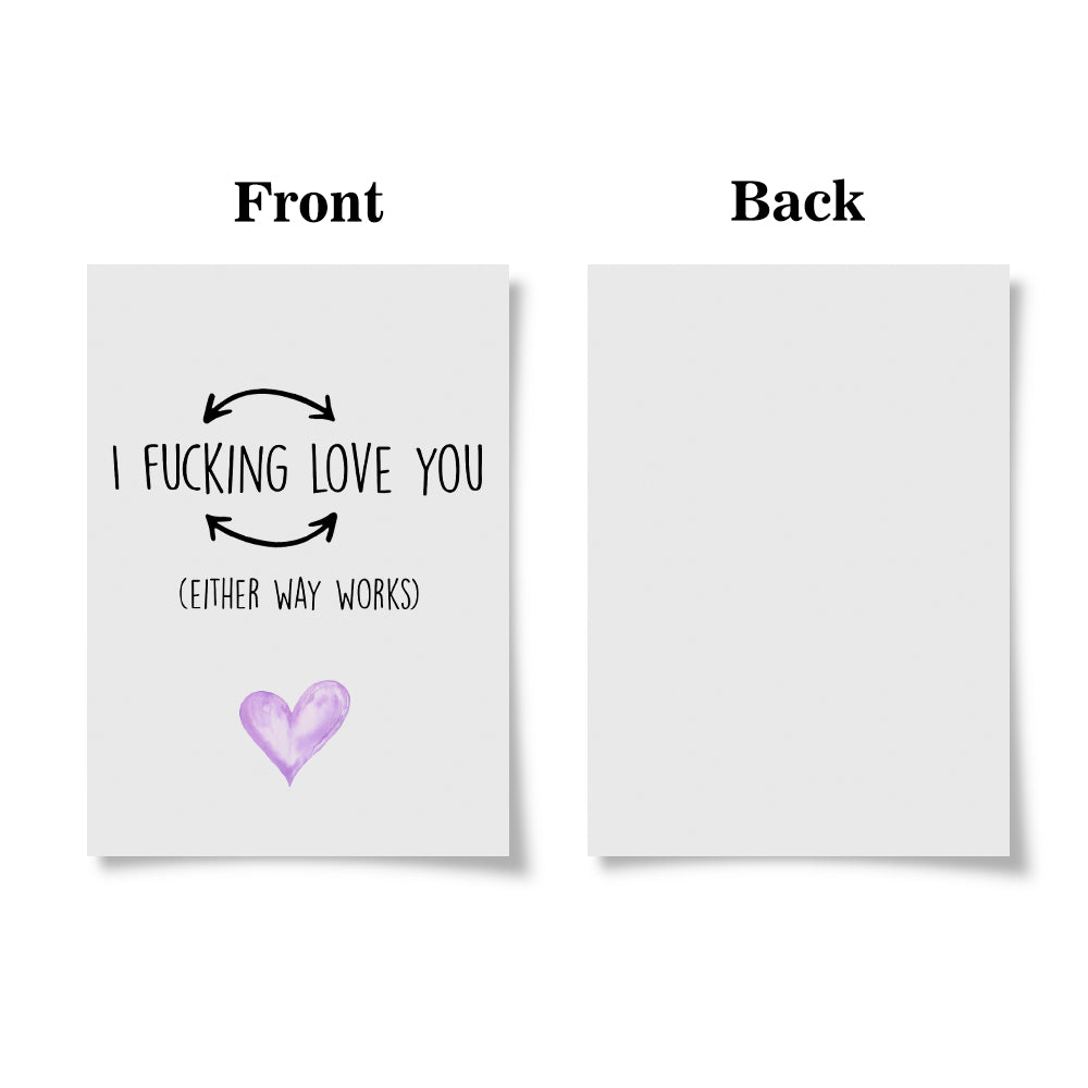 I Fucking Love You Funny Valentine's Day Greeting Card