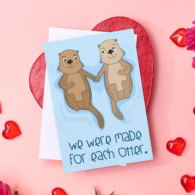 Funny Cute Animals Valentine's Day Card - mysiliconefoodbag