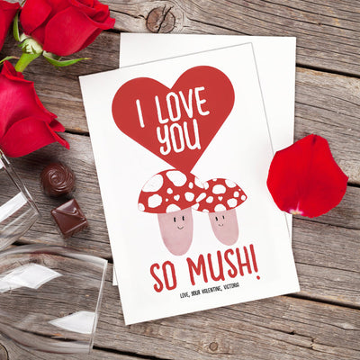 I Love You So Much Funny Mushroom Valentine's Day Card - mysiliconefoodbag