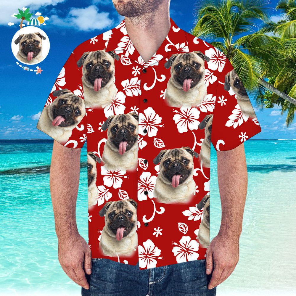 Custom Hawaiian Shirt with Husband Face Personalized Short-Sleeve Hawaiian Shirt