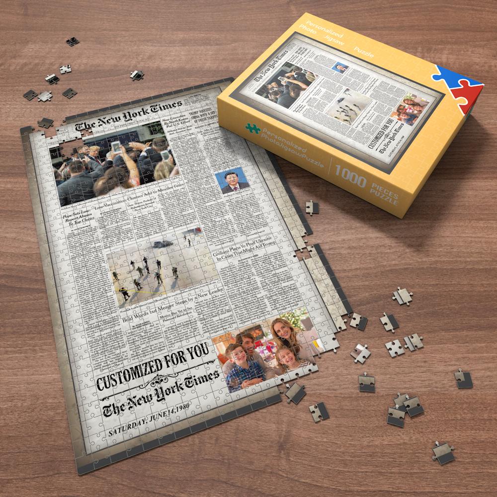 The New York Times Front Page Custom Photo Puzzle Best Gift For Anniversary And Birthday