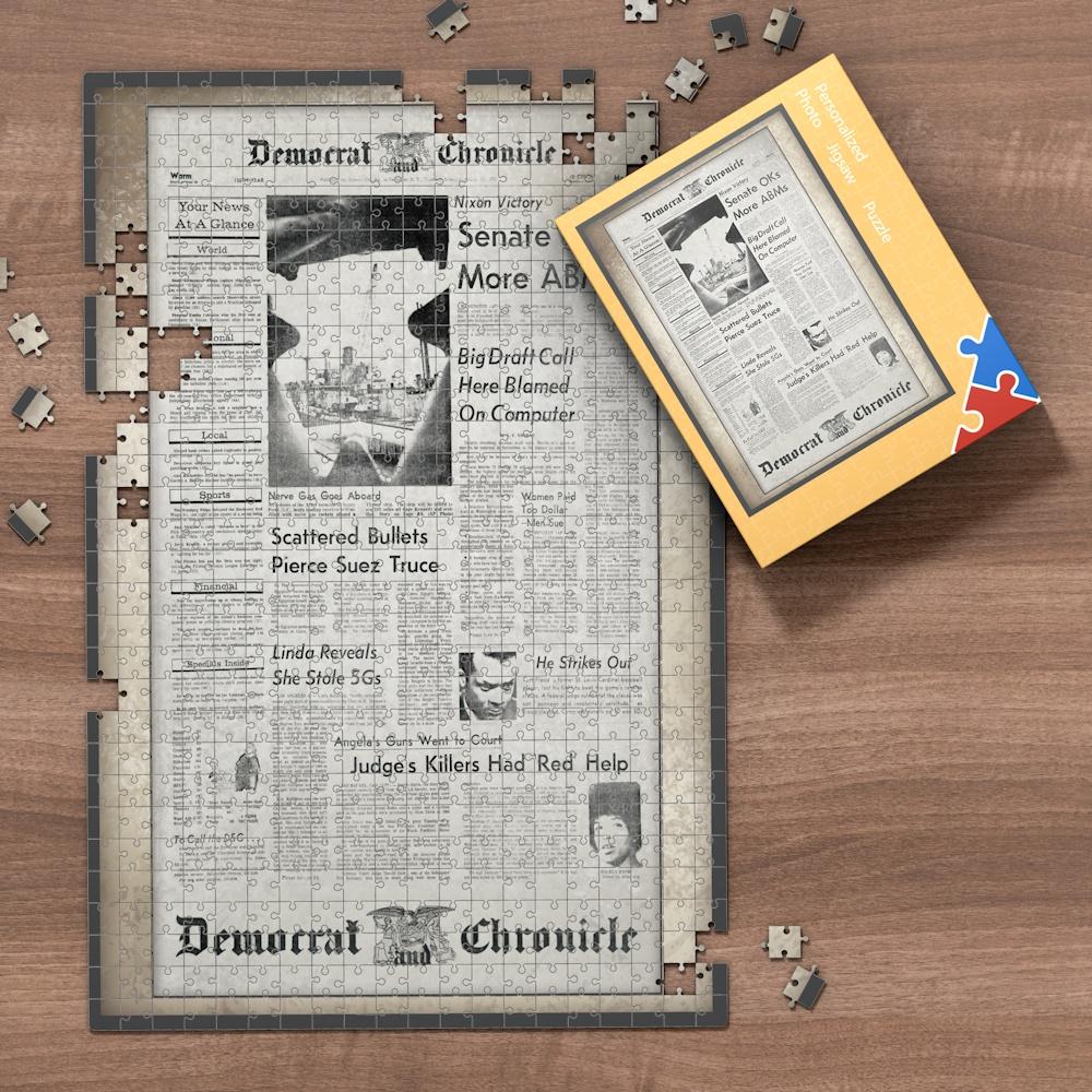 New York Times Birthday Puzzles, New York Times Puzzle of Your Birth Date, Custom New York Times Puzzle the Day You Were Born Puzzle for Adults