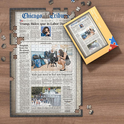 The Chicago Tribune Front Page Jigsaw Puzzle Newspaper Puzzle, Birthday Puzzles