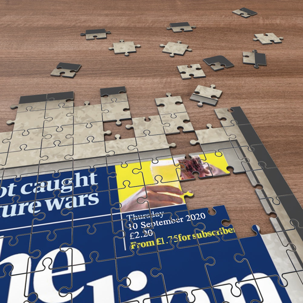 The Guardian Front Page Jigsaw Puzzle, Personalized From A Specific Date You Were Born Your Memorial Day, Birthday Gift Idea-1000 Pieces Max, Old Newspaper Frame