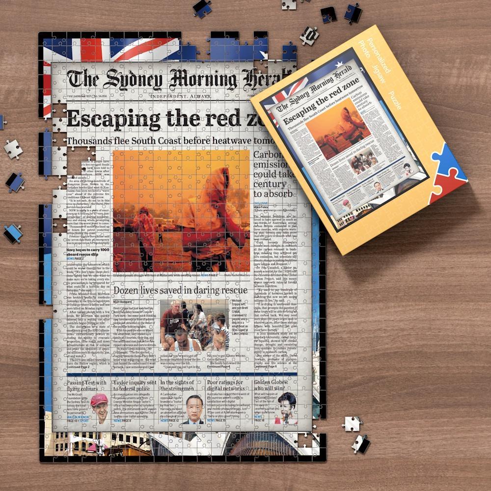 The Sydney Morning Herald Front Page Jigsaw Puzzle, Best Gift For Birthday And Anniversary