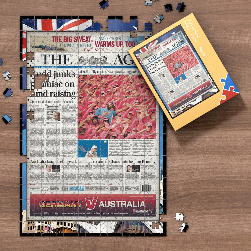 The Age Front Page Jigsaw Puzzle Personalized Newspaper Puzzle, Best Gift For Birthday And Anniversary