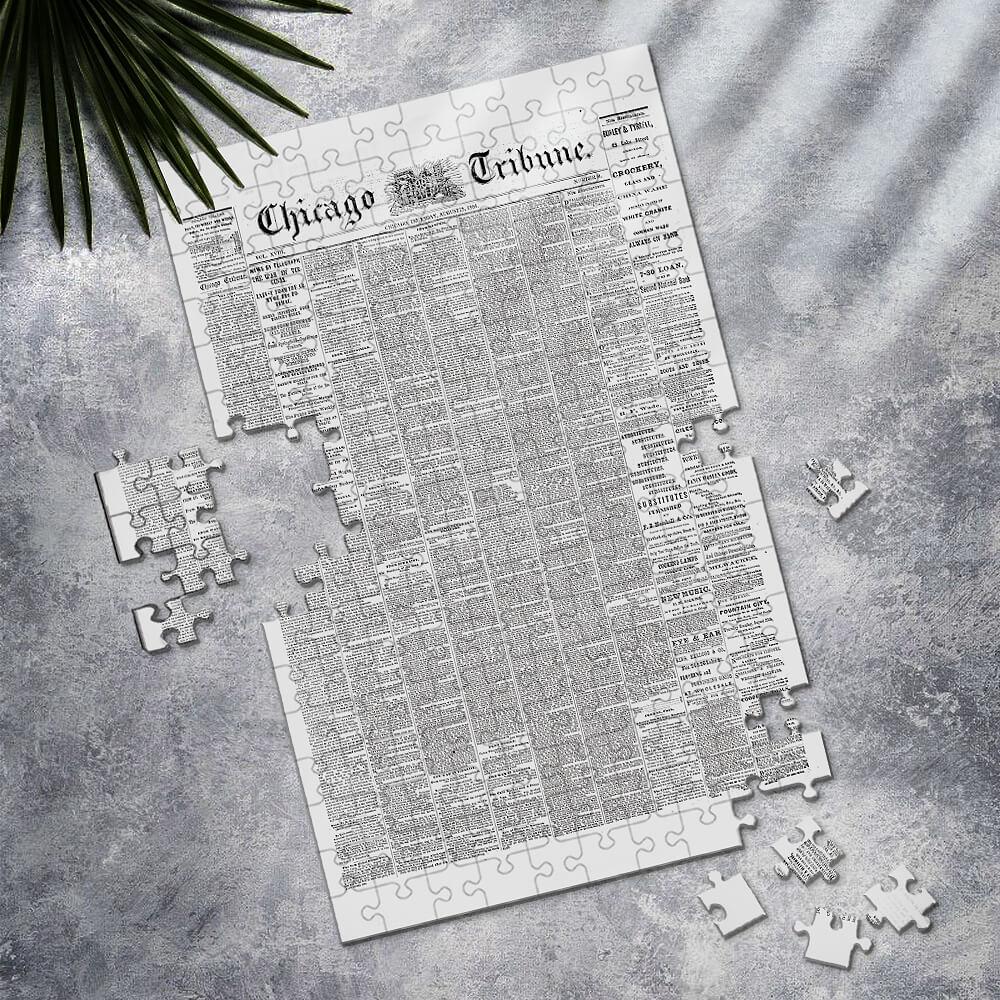 The Kansas City Star Front Page Jigsaw Puzzle, Birthday Puzzle, Newspaper Puzzle, Personalized from a Specific Date Your Memory Day Puzzle