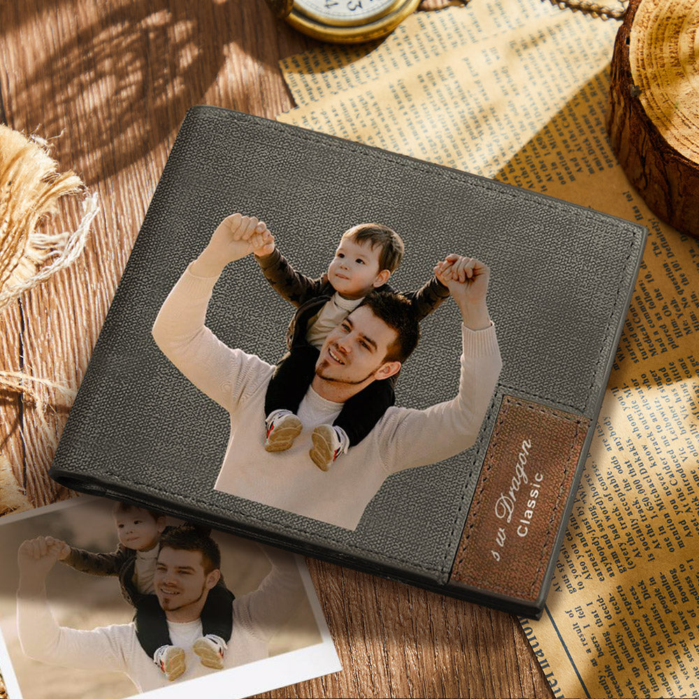 Men's Custom Photo Wallet - Handsome Dad Father's Day Gift Ideas