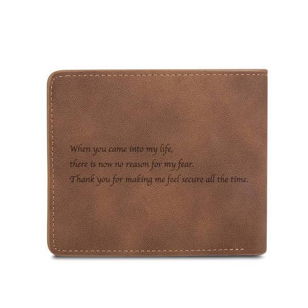 Personalized Photo & Text Wallet Men's Custom Photo Wallet - Perfect Gift For Father