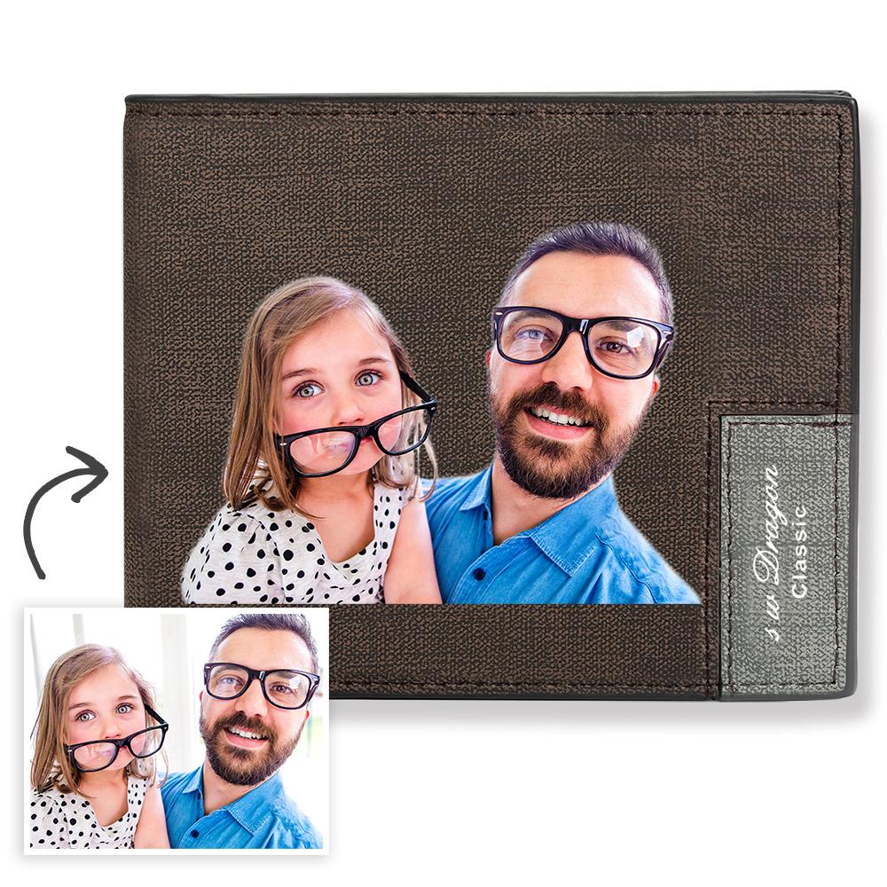 Men's Custom Photo Wallet - Best Dad Personalized Father's Day Gifts