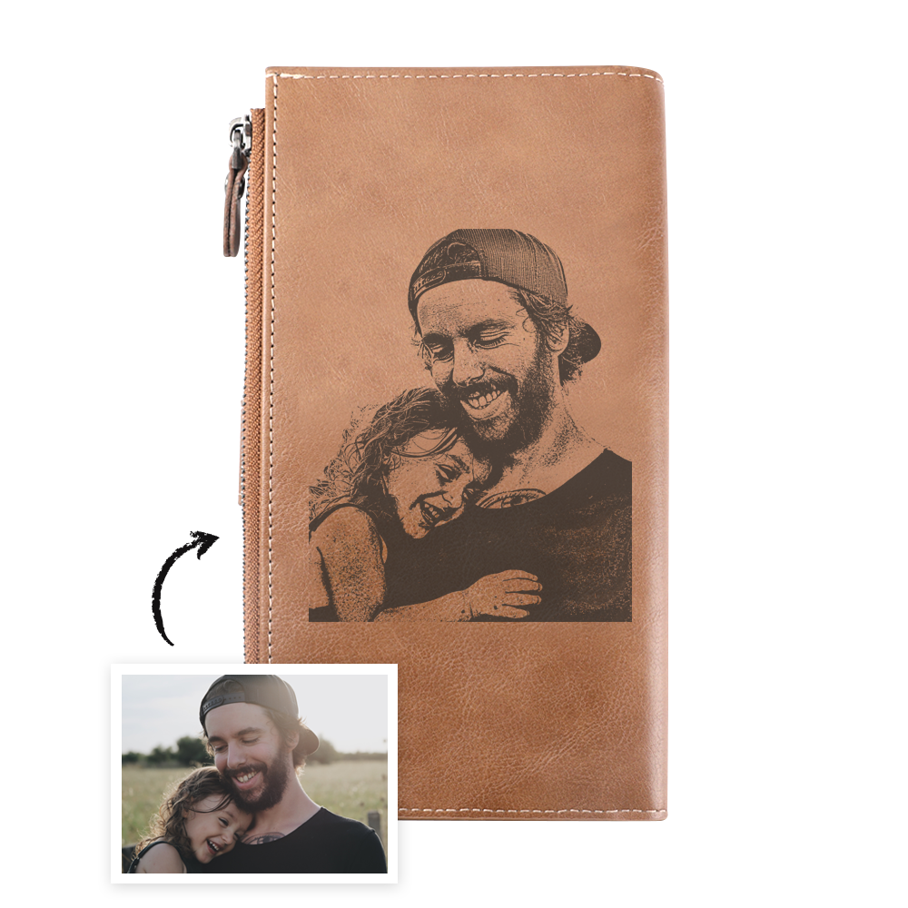 Gifts for Father Bifold Custom Photo Wallet Long Style