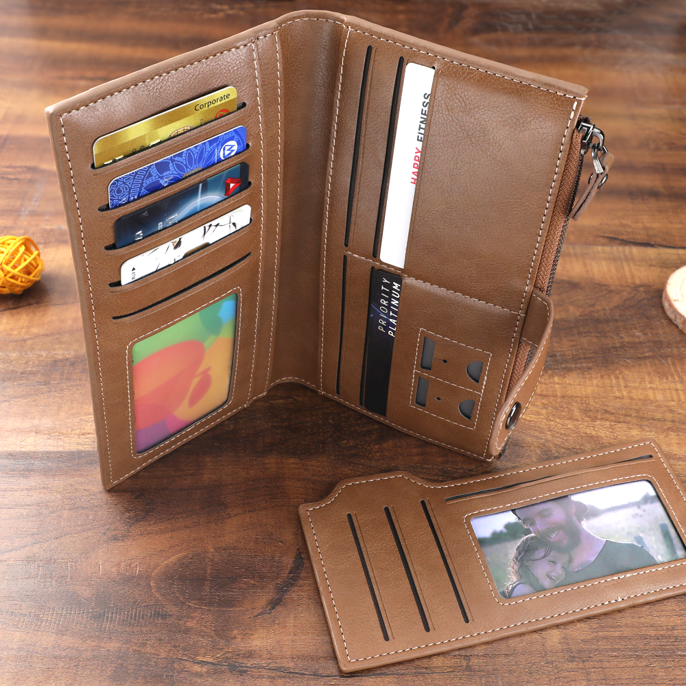 Gifts for Father Bifold Custom Photo Wallet Long Style