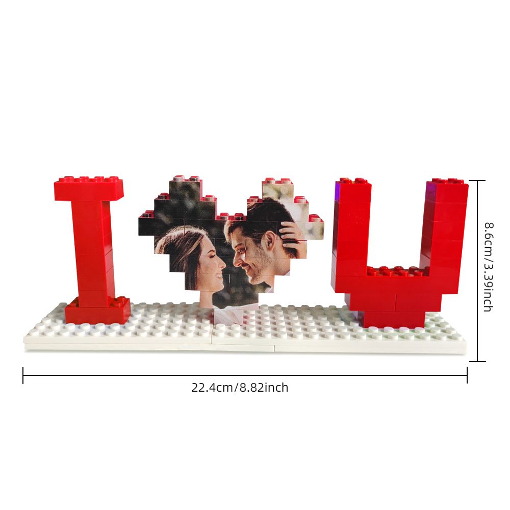 Valentine's day gifts Custom Building Brick Photo Block Personalised I Love You Brick Puzzles Gifts for Lovers