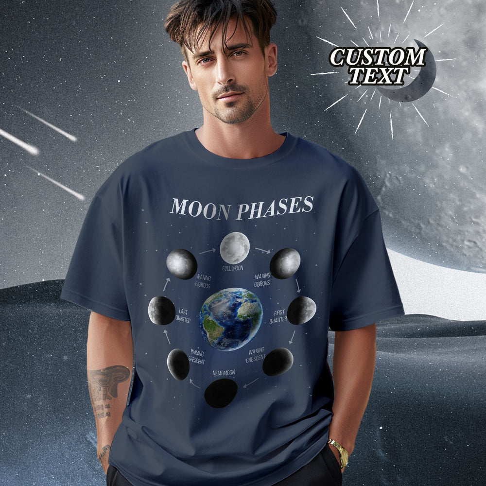 Custom Moon Phase Tee Personalized T-shirt Gift