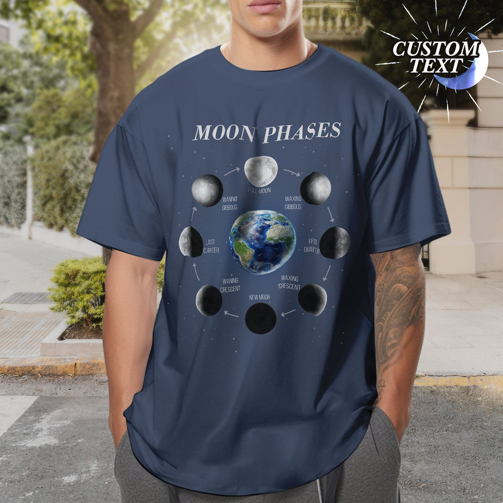 Custom Moon Phase Tee Personalized T-shirt Gift