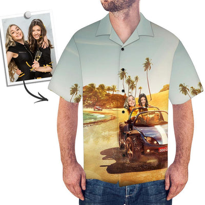 Custom Face Hawaiian Shirt Men's All Over Print Shirt - MakePhotoPuzzleUK