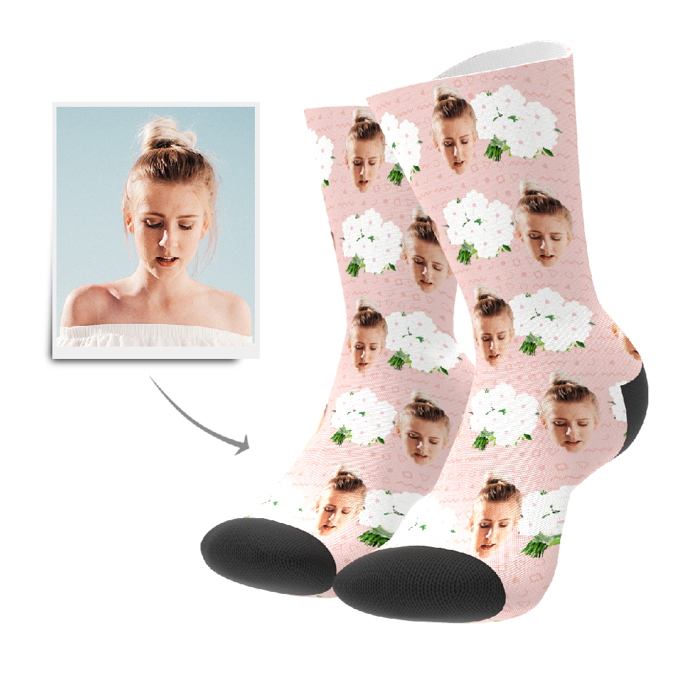 Custom Wedding Socks (Flowers)