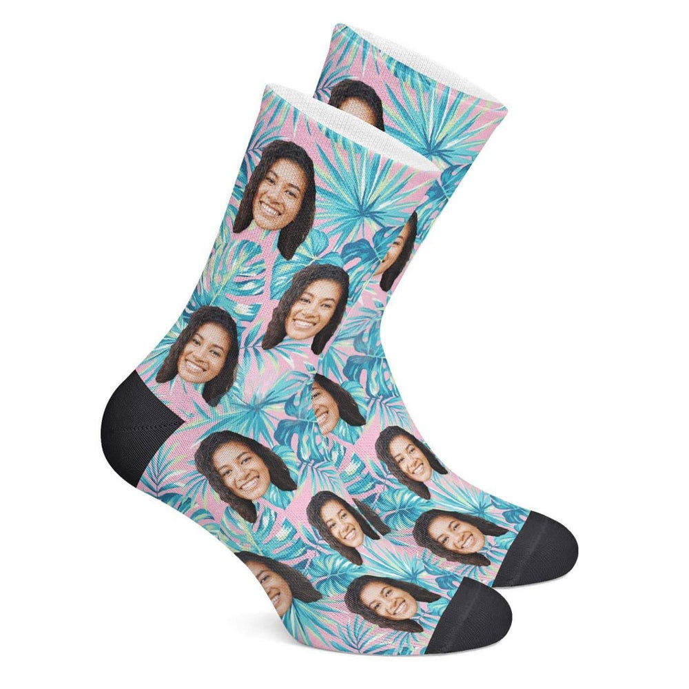 Tropical Style Custom Face Socks