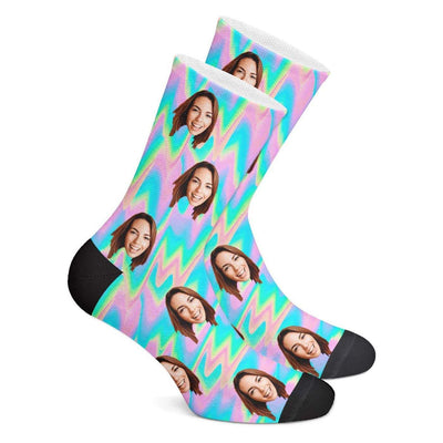 Trippy Style Custom Face Socks - MyPhotoBags