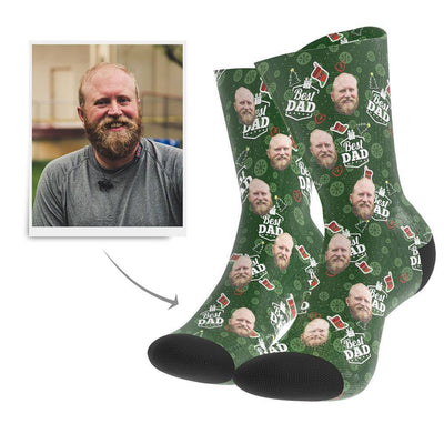 Christmas Gift Custom Face Socks (Dad) - MyPhotoBags