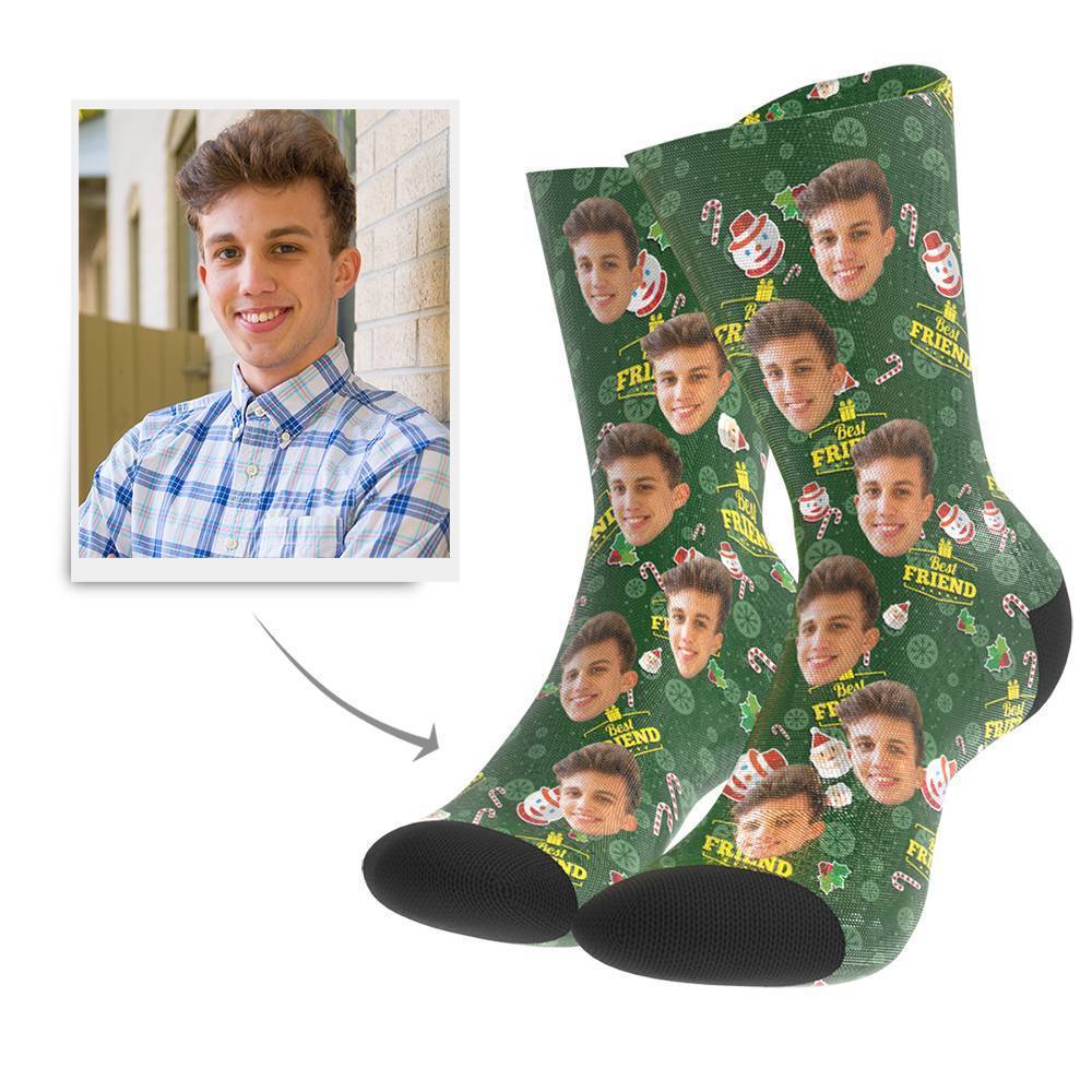 Christmas Gift Custom Face Socks (Best Friends)