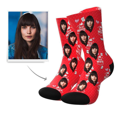 Best Wife Custom Face Socks - MyPhotoBags