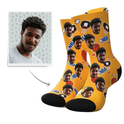 Sport Style Custom Face Socks(Basketball) - MyPhotoBags
